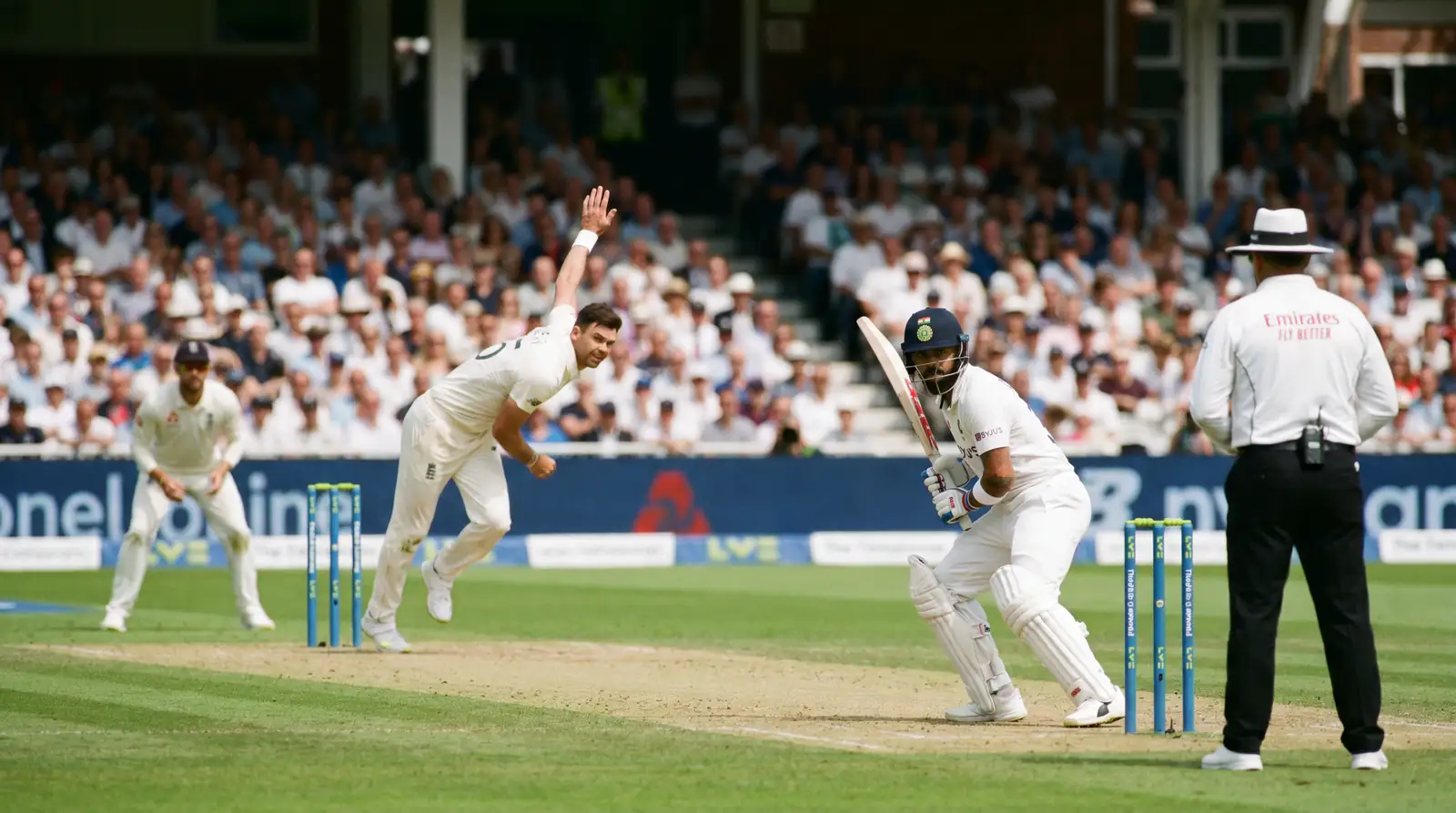 Cricket match scene showing a batsman and bowler in contest representing the two player-performance markets