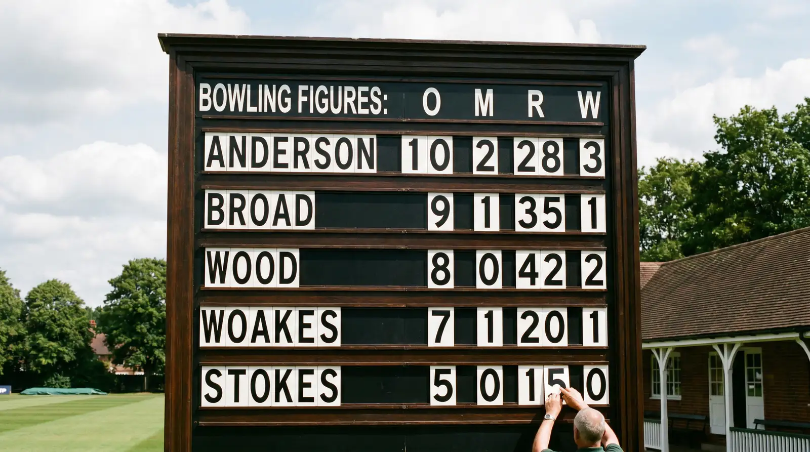 Cricket bowling scorecard showing strike rate and wickets taken per match for performance analysis