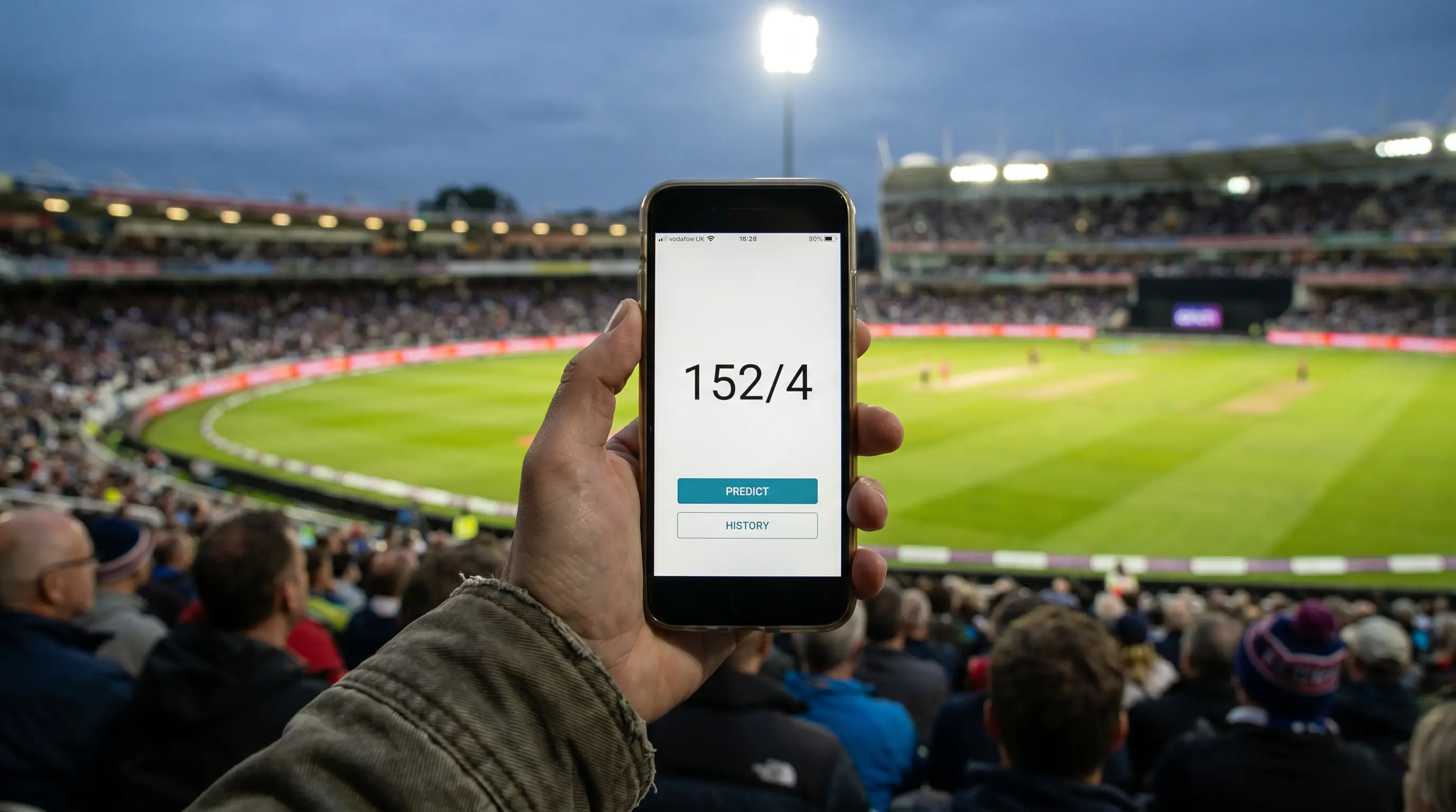 Next-ball micro betting market on a mobile screen showing dot ball and boundary options