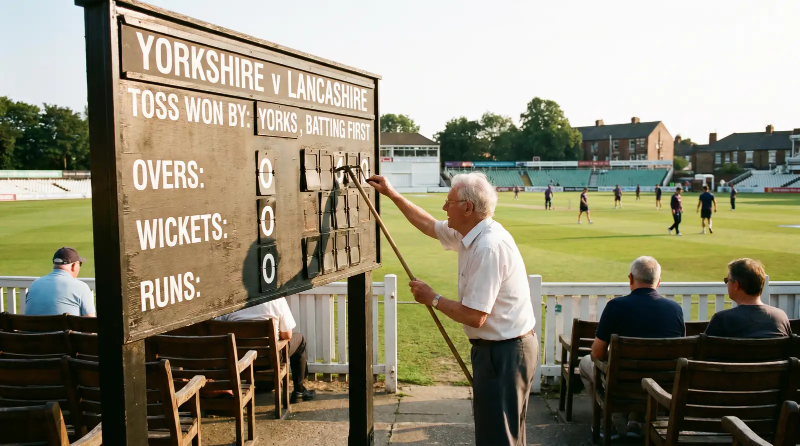 Live cricket odds shifting on a display board after the toss result is announced